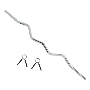 Barra Z Curva Bywell 25mm Con Seguros Gym 120cm — Musculación | Bywell