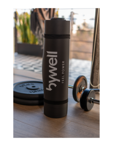 Tapete De Yoga Bywell Pilates Portátil 10 mm Grosor Negro
