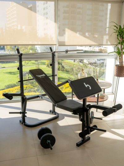 Banco Multiposiciones Gym Plegable Y Ajustable Bywell Pesas
