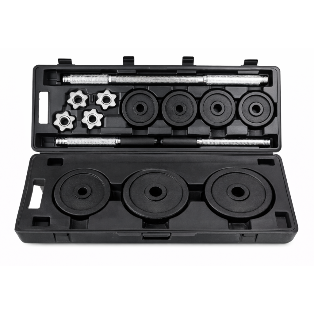 Kit De Mancuernas 30kg Ajustables 17pz Bywell Negro