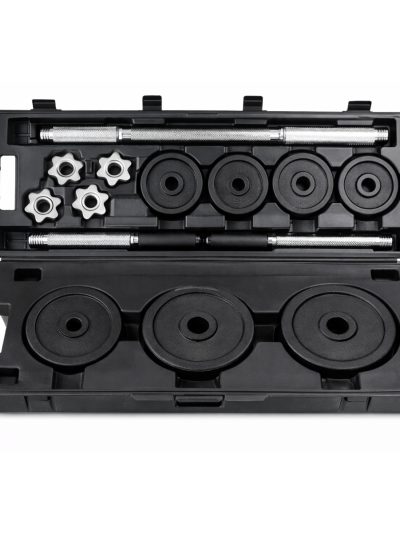 Kit De Mancuernas 30kg Ajustables 17pz Bywell Negro