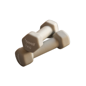 Par De Mancuernas Bywell 1kg Neopreno Beige Ejercicio — Musculación | Bywell