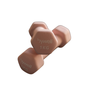 Par De Mancuernas 1kg Bywell Yoga Pilates De Neopreno Rosa — Musculación | Bywell