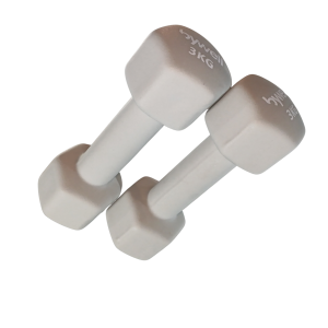 Par De Mancuernas 3kg Bywell Fitness De Neopreno Pilates GRIS — Musculación | Bywell