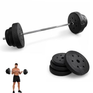 Kit de Pesas Bywell 40 kg | Barra Recta + Discos Ajustables — Accesorios | Bywell